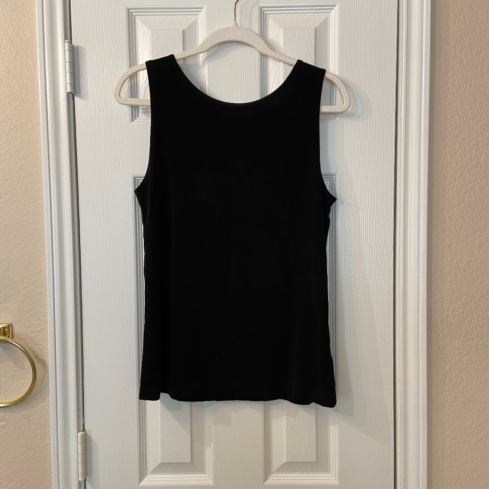 CHICO'S Travelers Black Layering Tank Top Size 1